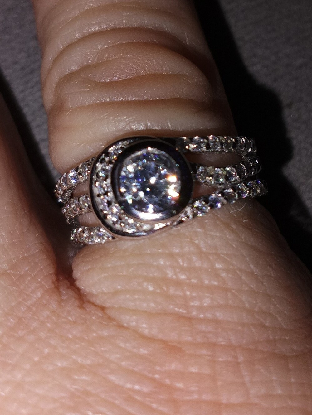 New Sterling Silver Crescent Moon Ring